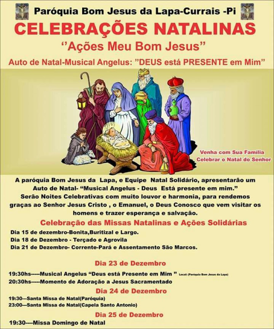 Encerramento da Novena de Natal em família na Paróquia de Currais - Diocese  de Bom Jesus do Gurguéia