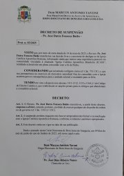 PADRE JOSÉ DUTRA ABANDONA A IGREJA E É SUSPENSO DE ORDENS - Diocese de Bom Jesus do Gurguéia 