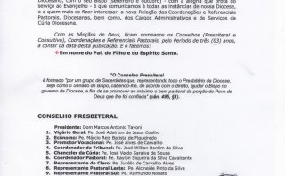 Diocese de Bom Jesus elege novos Membros dos Conselhos Presbiteral e Consultivo 