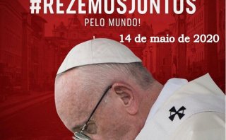 14 de maio de 2020, o Papa Francisco convida unidade de oração para mundo debelar o coronavírus