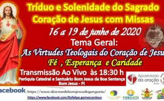 DEVOCIONÁRIO, TRIDUO E SOLENIDADE DO SAGRADO CORAÇÃO DE JESUS 2020
