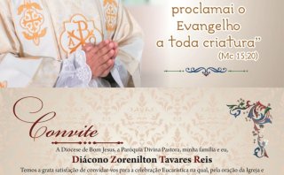 A Diocese de Bom Jesus do Gurgueia-PI ordena novo Padre,  o Diácono Zorenilton Tavares Reis