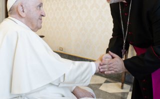 Dom Marcos Antonio Tavoni se encontra com o Papa Francisco