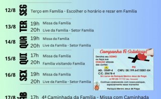 SEMANA NACIONAL DA FAMÍLIA 2024 - Diocese de Bom Jesus do Gurguéia