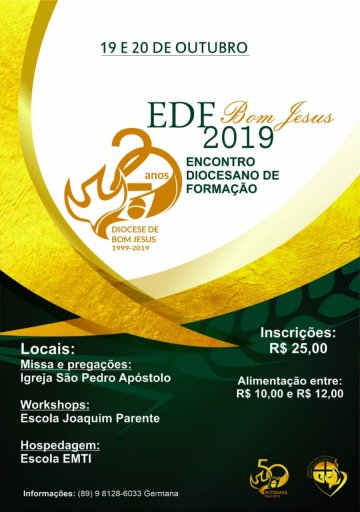 RCC (RENOVAÇÃO CARISMÁTICA CATÓLICA) DA DIOCESE DE BOM JESUS REALIZA ENCONTRO DIOCESANO DE FORMAÇÃO